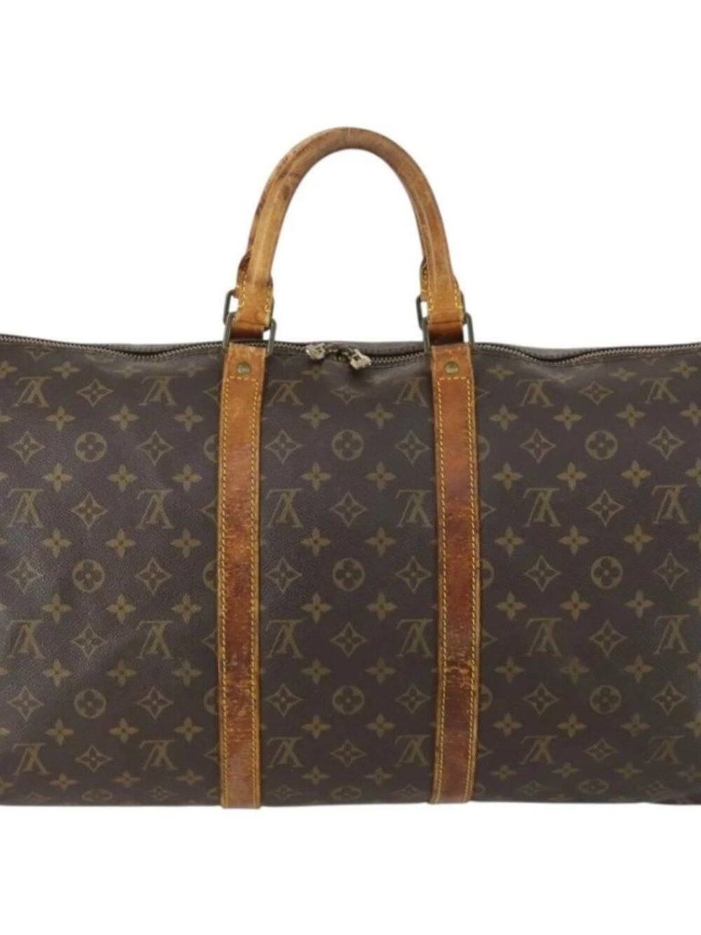 LOUIS VUITTON Monogram Keepall Bandouliere 50 Boston Bag M41416 LV Auth 158742 - Picture 3 of 16